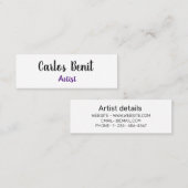 ホワイトシンプルミニマル文字スタイル名刺 コーリングカード (正面/裏面)