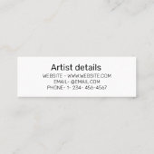 ホワイトシンプルミニマル文字スタイル名刺 コーリングカード (裏面)