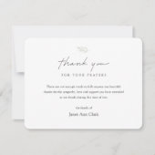 ホワイトシンプルミニマル葬式サンキューカード サンキューカード (正面)