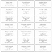 ホワイトシンプルモダンクリスマスゲストアドレス シール (正面)