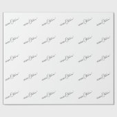 ホワイトシンプルモダンクリスマスホリデー ラッピングペーパー (フラット)