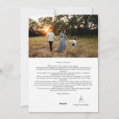 ホワイトシンプルモダンクリスマスレターと写真 シーズンカード (裏面)