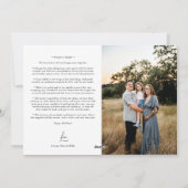 ホワイトシンプルモダンクリスマス家族ニュース写真 シーズンカード (裏面)