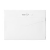 ホワイトシンプルモダン差出人住所メリークリスマス ラップアラウンドラベル (裏面)