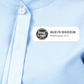 ホワイトシンプル会社ロゴ従業員磁気 名札