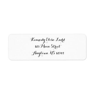 ホワイトシンプル差出人住所ラベルプレーン ラベル