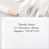 ホワイトシンプル差出人住所ラベル ラベル (インサイチュ)