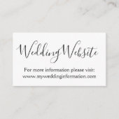 ホワイトシンプル結婚のWebサイトカードの挿入 エンクロージャーカード (正面)