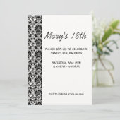 ホワイトシンプル誕生日招待状 招待状 (スタンド正面)