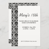 ホワイトシンプル誕生日招待状 招待状 (正面/裏面)