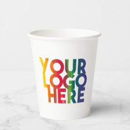ホワイトシンプル・ビジネス・ロゴ 紙コップ