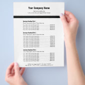 ホワイトシンプル・ブ縁どロックの価格表3 チラシ (手)