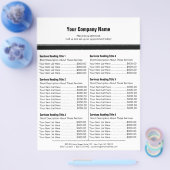 ホワイトシンプル・ブ縁どロックの価格表6 チラシ (シングル)