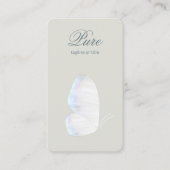 ホワイトシーシェルバタフライ美しいとウェルネス 名刺 (正面)