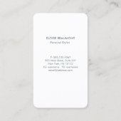 ホワイトシーシェルバタフライ美しいとウェルネス 名刺 (裏面)