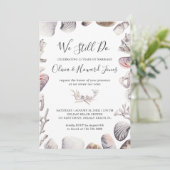 ホワイトシーシェルビーチ我々はまだ誓いを更新する 招待状 (スタンド正面)