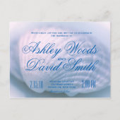 ホワイトシーシェル結婚式招待状はがき ポストカード (正面)