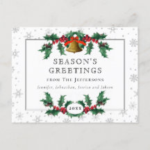 ホワイトシーズンの挨拶クラシックヴィンテージ写真なし