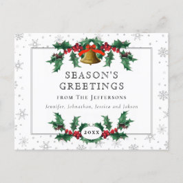 ホワイトシーズンの挨拶クラシックヴィンテージ写真なし シーズンポストカード