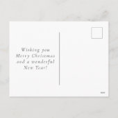 ホワイトシーズンの挨拶クラシックヴィンテージ写真なし シーズンポストカード (裏面)