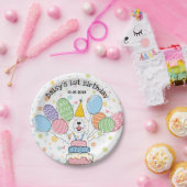 ホワイトシーパドールドッグ誕生日 ペーパープレート (パーティー)