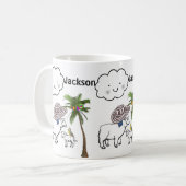 ホワイトシープパームツリークラウドマグ コーヒーマグカップ (正面左)