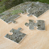 ホワイトシープ、ウェールズ、イギリスのカントリーサイド ジグソーパズル (側面)