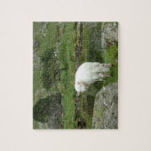 ホワイトシープ、ウェールズ、イギリスのカントリーサイド ジグソーパズル (縦)