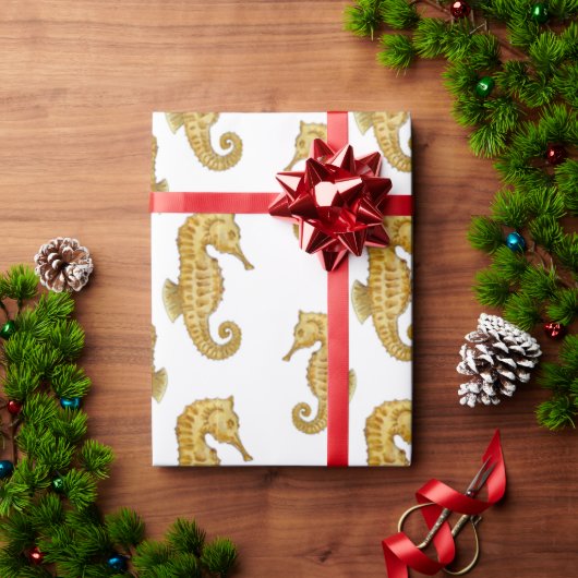 ホワイトシーホース ラッピングペーパー (クリスマスギフト)