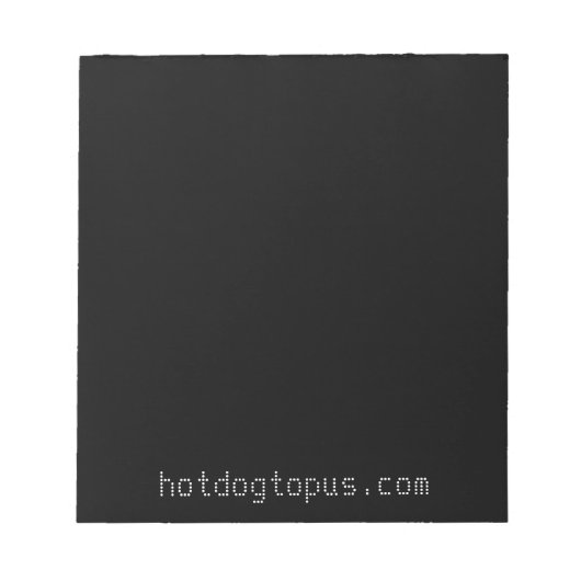 ホワイトジェルペンとマーカー用ダークブラックメモ帳 ノートパッド (正面)