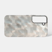 ホワイトジオメトリポリゴン銀河系S22ケース SAMSUNG GALAXYケース (裏面横)