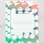 ホワイトジャスミンフローラ裏打ち筆記用紙 (正面/裏面)