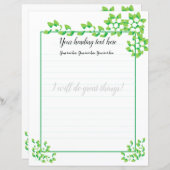 ホワイトジャスミンフローラ裏打ち筆記用紙 (正面/裏面)