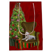 ホワイトジャック・ラッセル・クリスマス ミディアムペーパーバッグ (裏面)