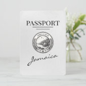 ホワイトジャマイカパスポート日付の保存 セーブザデート (スタンド正面)