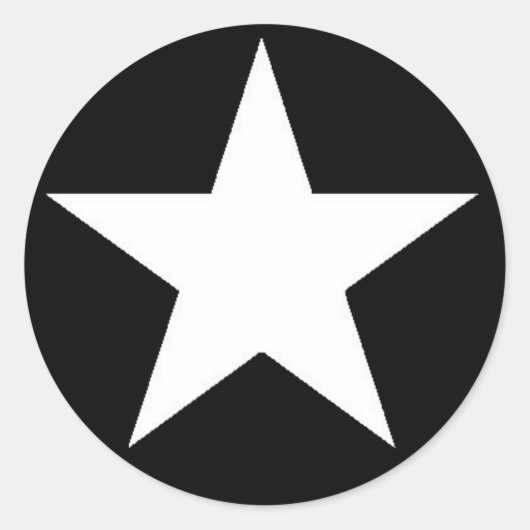 ホワイトジャマースターステッカー ラウンドシール (正面)