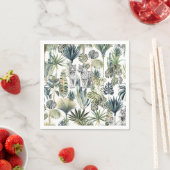 ホワイトジャングルホワイトタイガース紙ナプキンス スタンダードカクテルナプキン (インサイチュ)