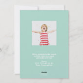 ホワイトジョイクリスマスリースホリデーフォトカード シーズンカード (裏面)