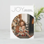 ホワイトジョイモダンミニマリストのクリスマス シーズンカード (スタンド正面)