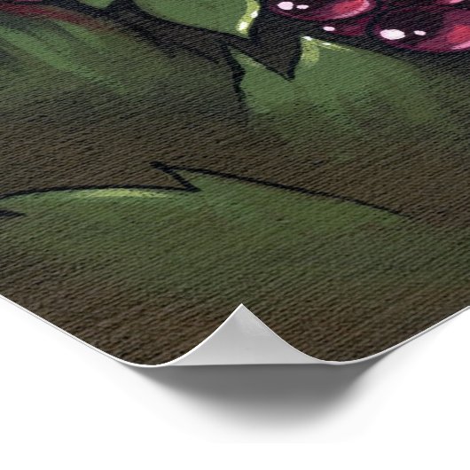 ホワイトジンファンデルARTプリントワイン妖精グリーンマン ポスター (角)