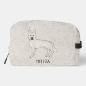 ホワイトスイスシェパードかわいい白GSD犬の名前 ドップキット (裏面)