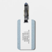 ホワイトスイスシェパード白GSDかわいい漫画の犬 ラゲッジタグ (裏面縦)