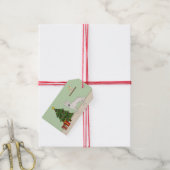 ホワイトスイスシェパード白GSDクリスマスツリー ギフトタグ (より糸付き)