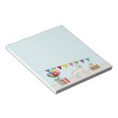 ホワイトスイスドイツシェパードドッグカラフル誕生日 ノートパッド (アングル)