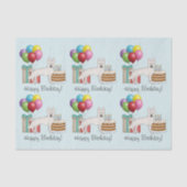 ホワイトスイスドイツシェパードドッグカラフル誕生日 薄葉紙 (正面)