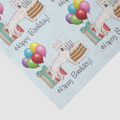 ホワイトスイスドイツシェパードドッグカラフル誕生日 薄葉紙 (詳細)