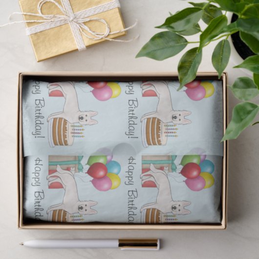 ホワイトスイスドイツシェパードドッグカラフル誕生日 薄葉紙 (ギフト)