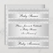 ホワイトスイートベイビーシャワーパーティー招待状 招待状 (正面/裏面)