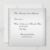 ホワイトスイートベイビーシャワーパーティー招待状 招待状 (裏面)