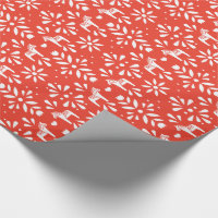 ホワイトスウェーデンダラホースレッドホリデーギフトラップ